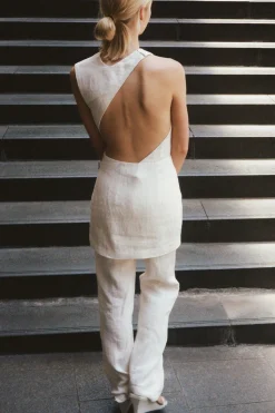 St. Agni Deconstructed Mini Dress - Ivory