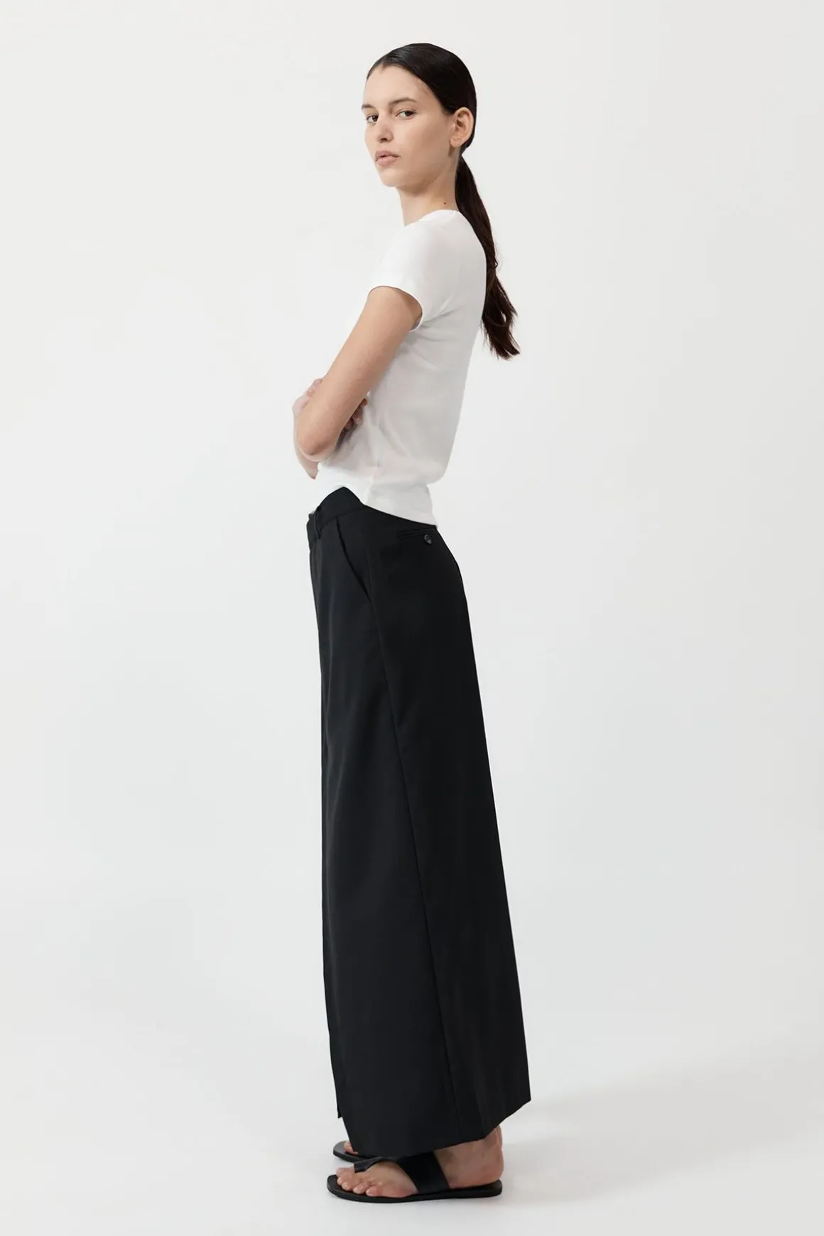 St. Agni Deconstructed Waist Maxi Skirt - Black