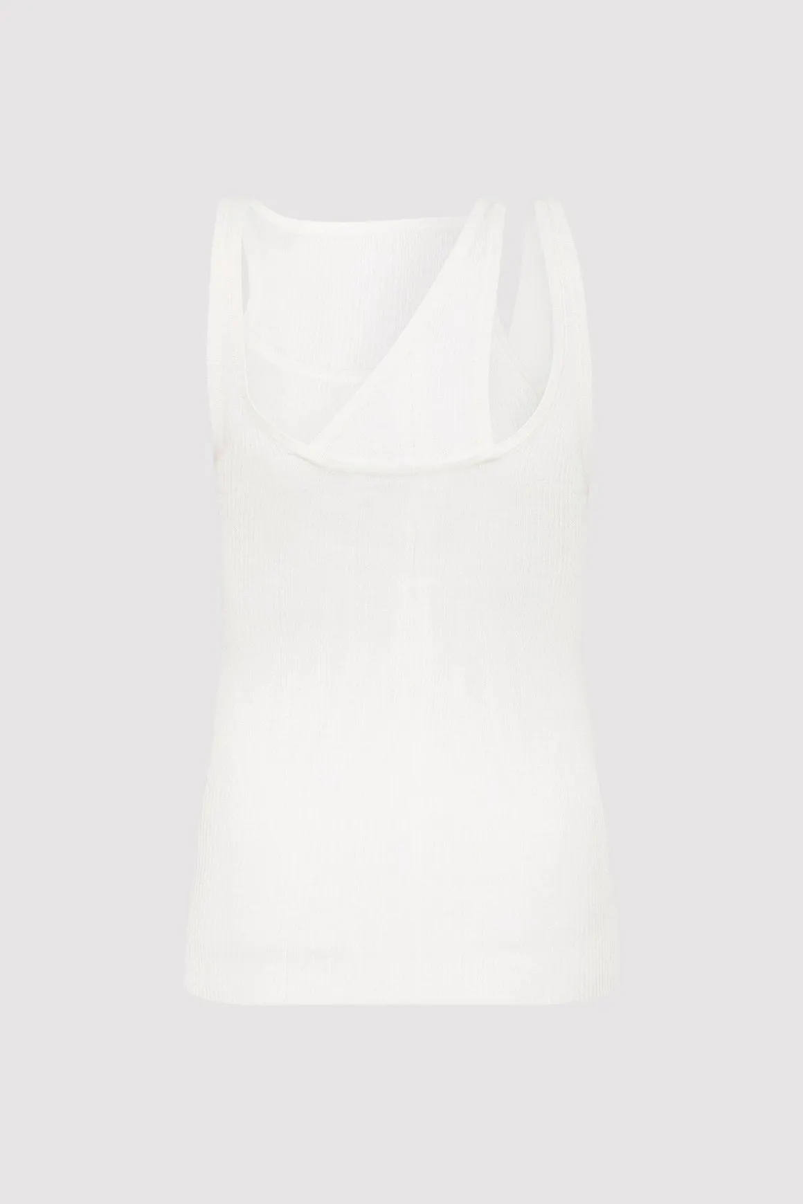 St. Agni Double Layer Knit Singlet - White