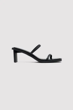 St. Agni Fine Strap Heel - Black