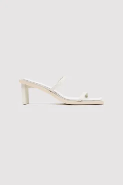 St. Agni Fine Strap Heel - Cool White