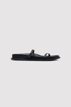 St. Agni Fine Strap Slide - Black