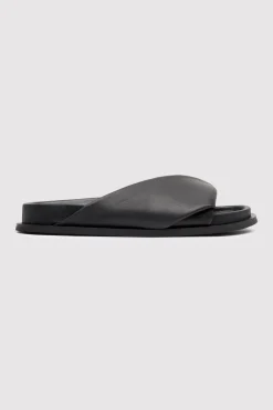 St. Agni Fold Detail Slide - Black