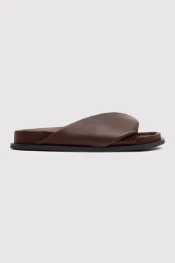St. Agni Fold Detail Slide - Chocolate