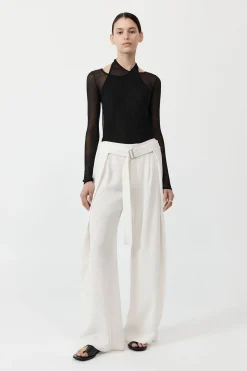 St. Agni Fold Trousers - Off White