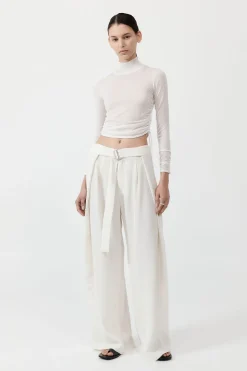 St. Agni Fold Trousers - Off White