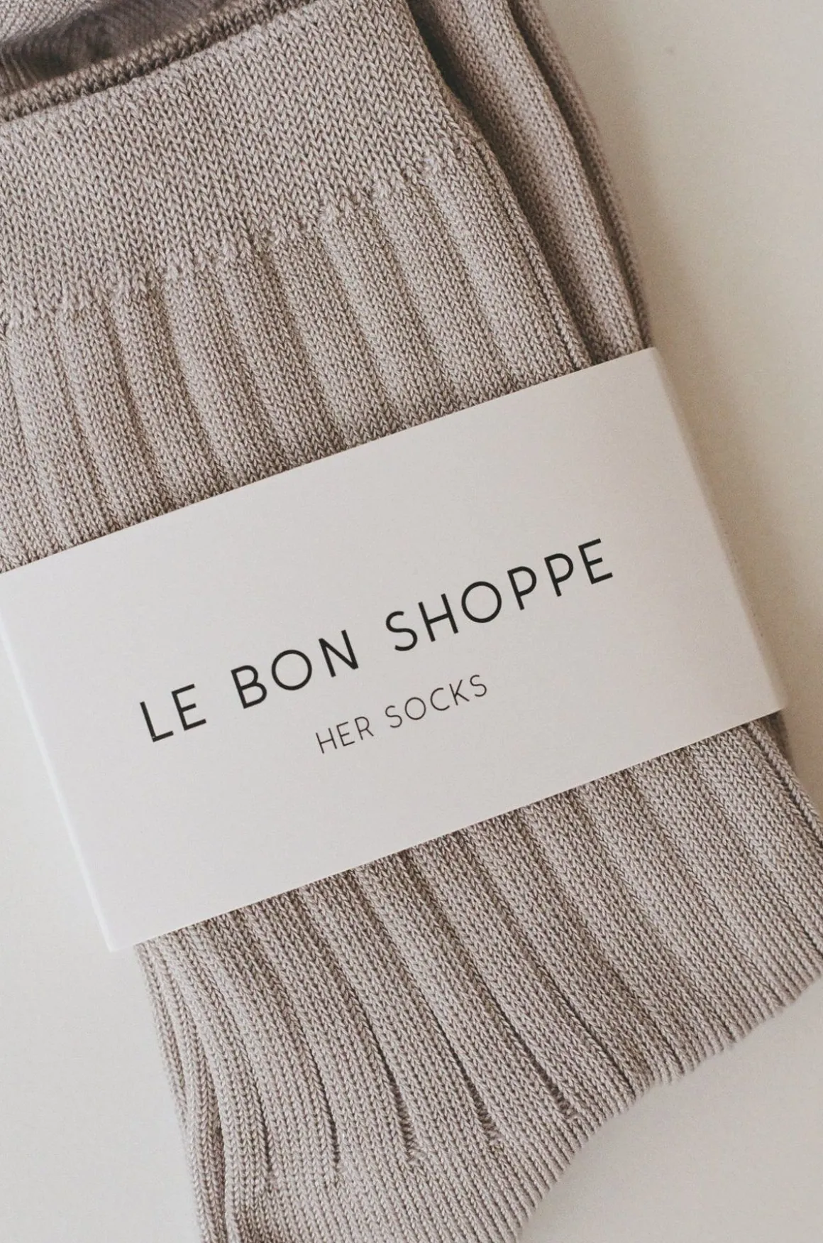 St. Agni Her Socks By Le Bon - Stone