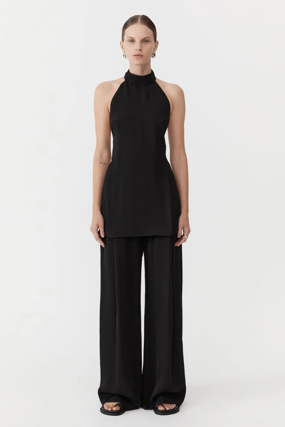 St. Agni High Neck Tunic - Black