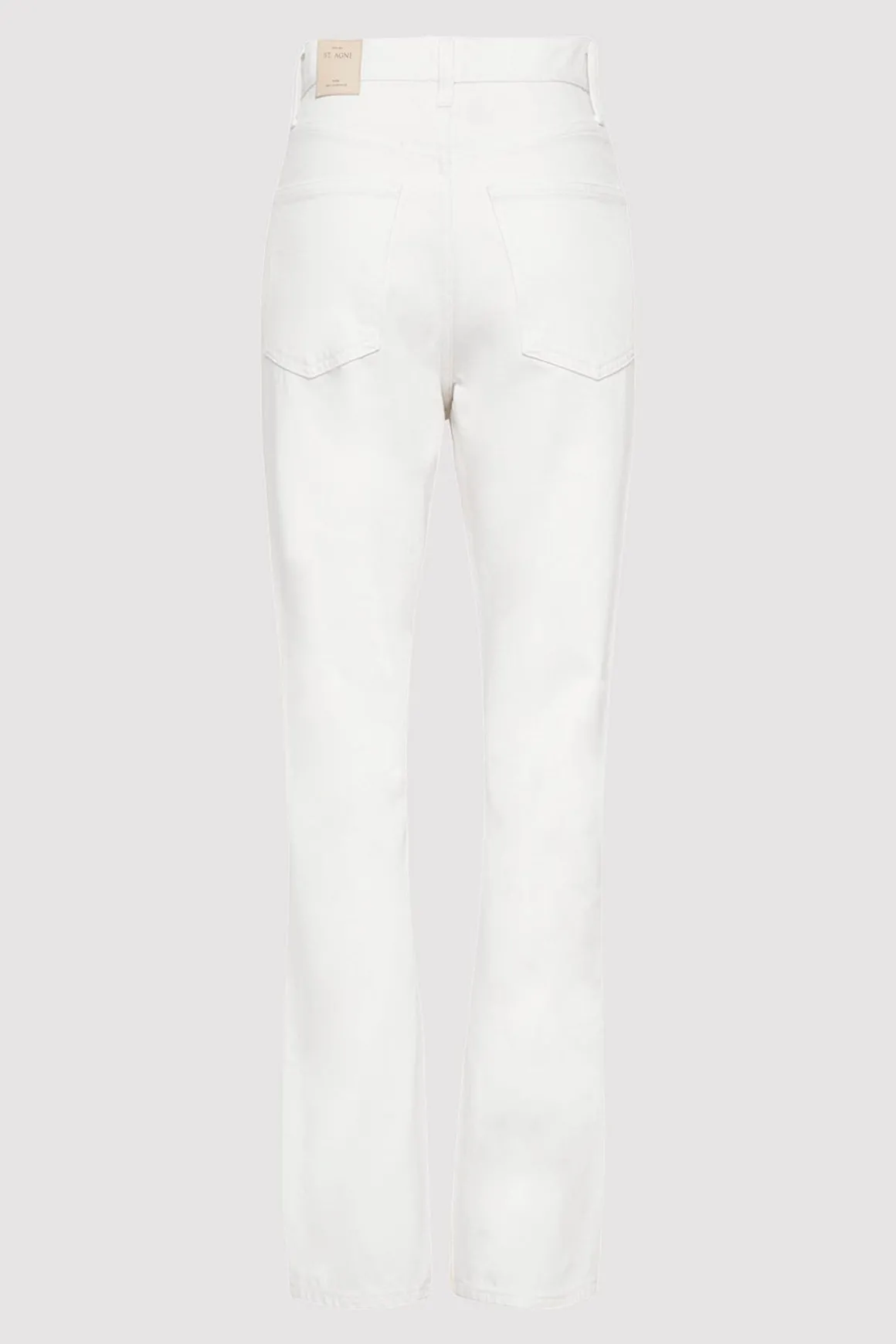 St. Agni High Waist Crop Flare Jeans - Off White