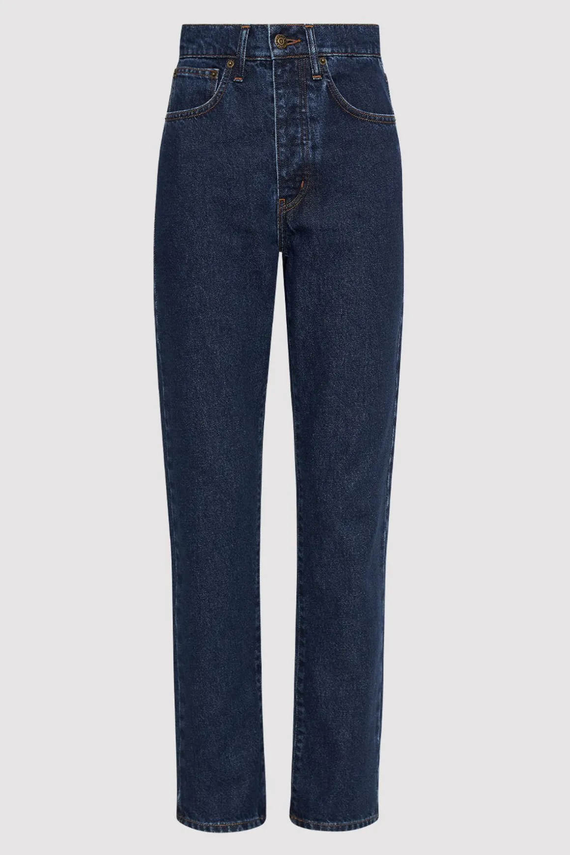 St. Agni High Waist Crop Straight Jeans - Indigo