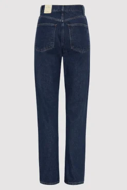 St. Agni High Waist Crop Straight Jeans - Indigo