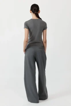 St. Agni Homme Pleat Pants - Pewter Grey