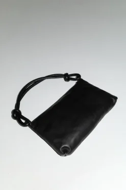 St. Agni Knotted Baguette Bag - Black