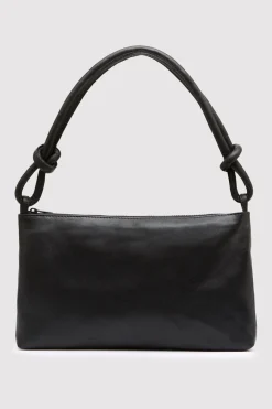 St. Agni Knotted Baguette Bag - Black