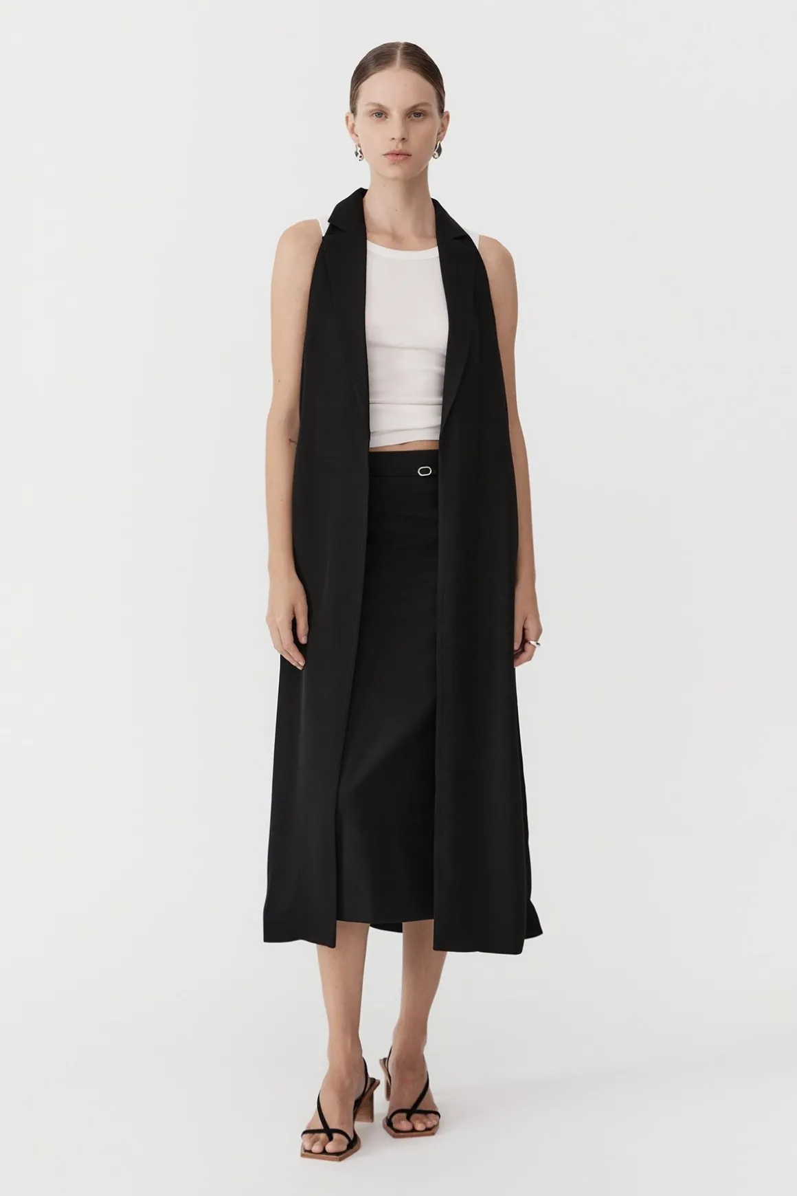 St. Agni Layered Summer Trench - Black