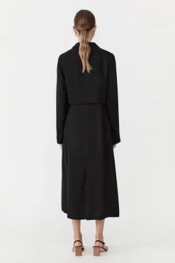 St. Agni Layered Summer Trench - Black