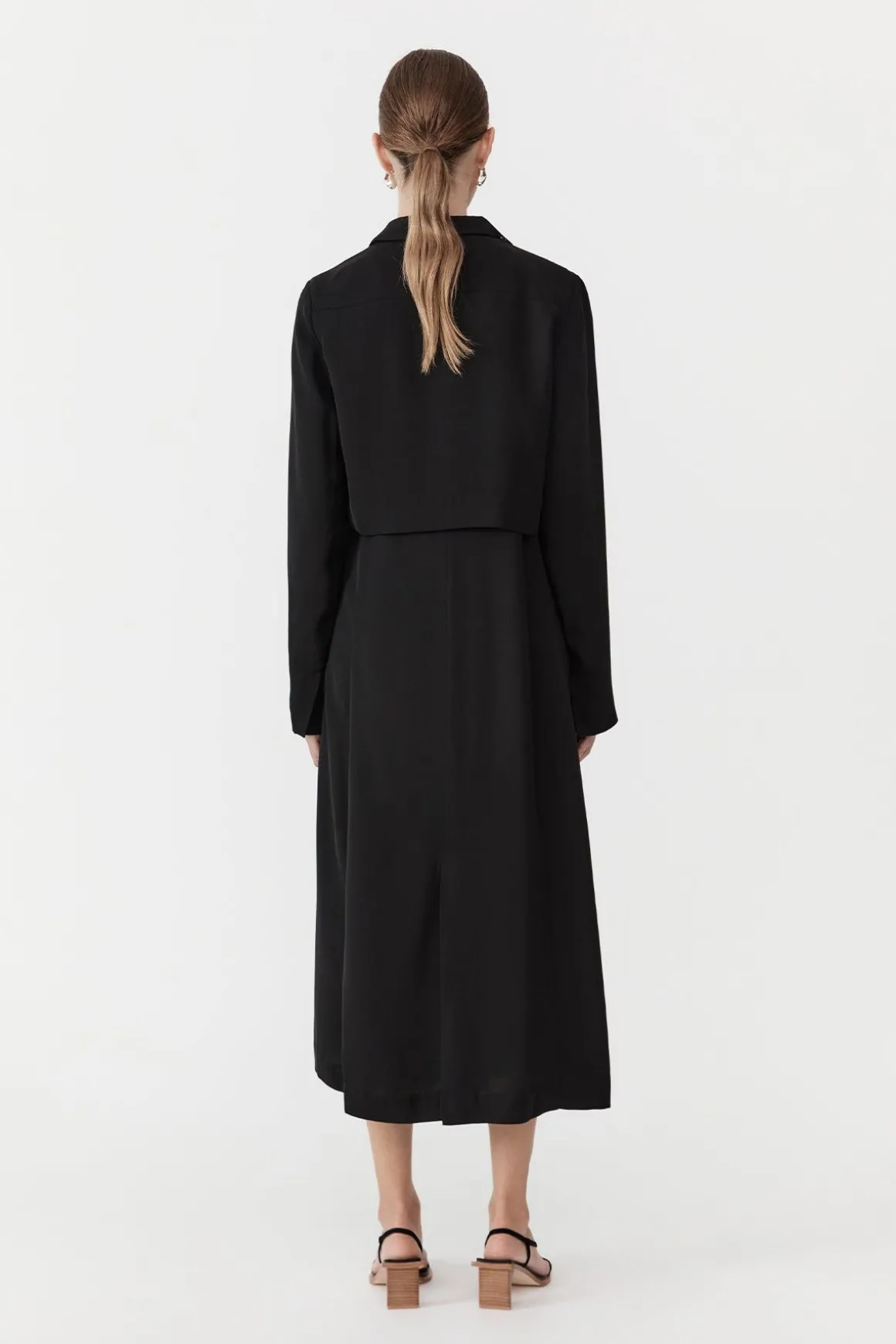 St. Agni Layered Summer Trench - Black