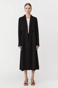 St. Agni Layered Summer Trench - Black