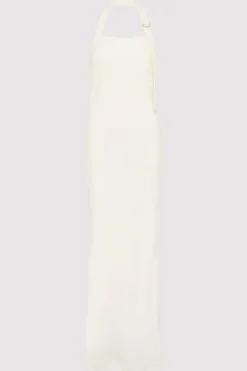 St. Agni Linen Bias Maxi Dress - Ivory