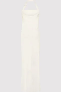 St. Agni Linen Bias Maxi Dress - Ivory
