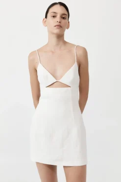 St. Agni Linen Bra Mini Dress - Ivory