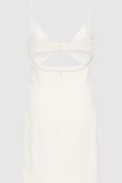 St. Agni Linen Bra Mini Dress - Ivory