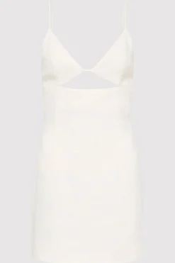 St. Agni Linen Bra Mini Dress - Ivory