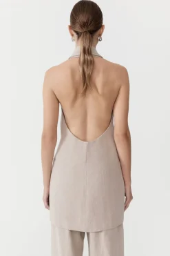 St. Agni Linen Helm Vest - Natural