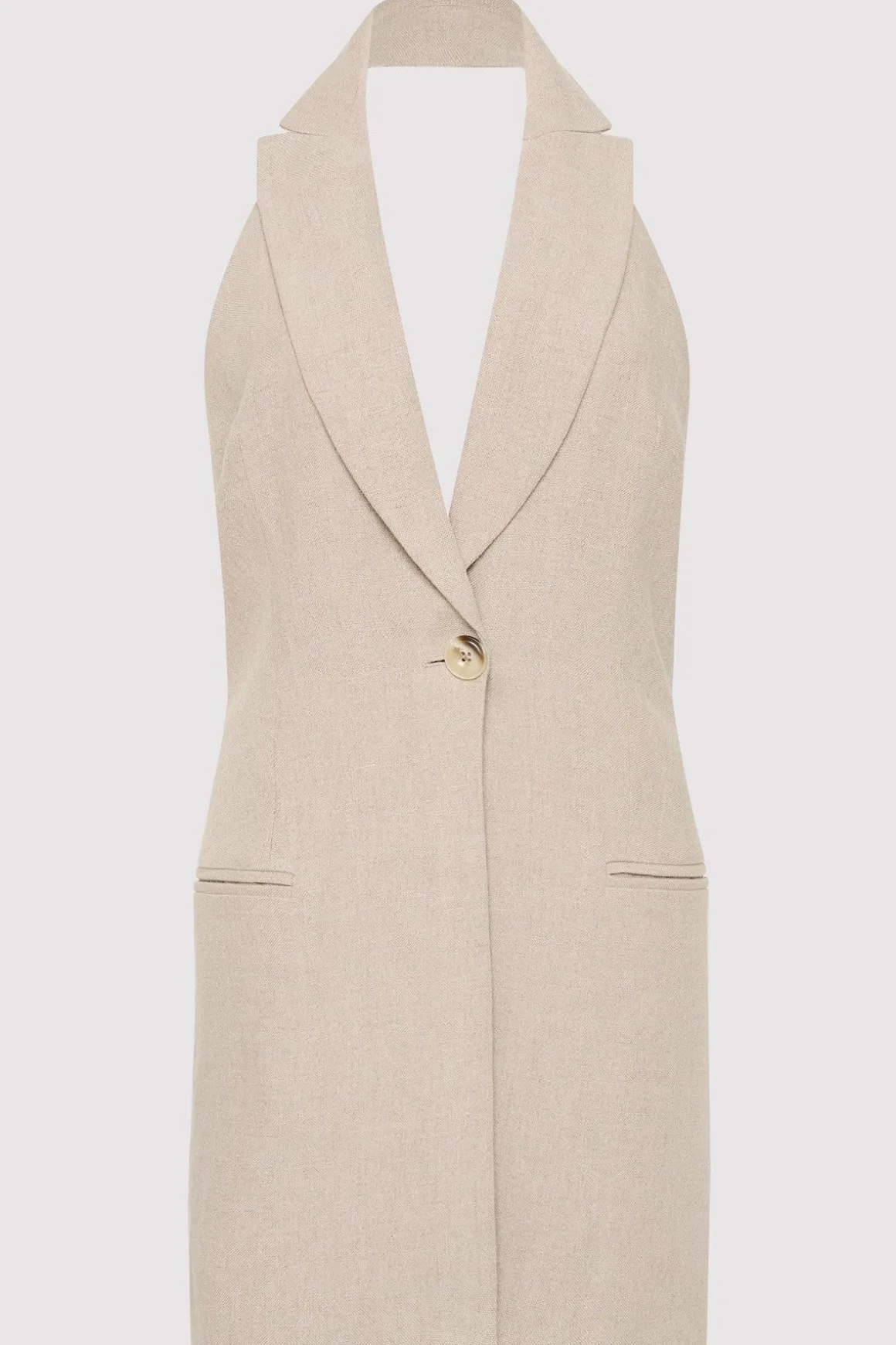 St. Agni Linen Helm Vest - Natural