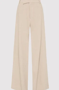 St. Agni Linen Overlap Waist Trousers - Natural