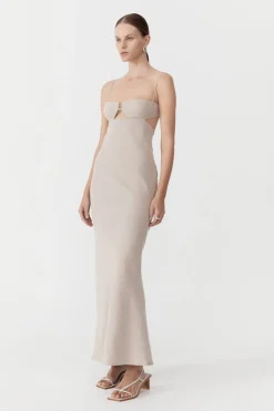St. Agni Linen Resort Dress - Natural