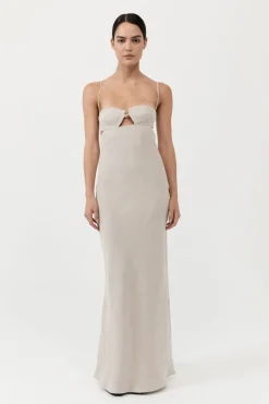 St. Agni Linen Resort Dress - Natural