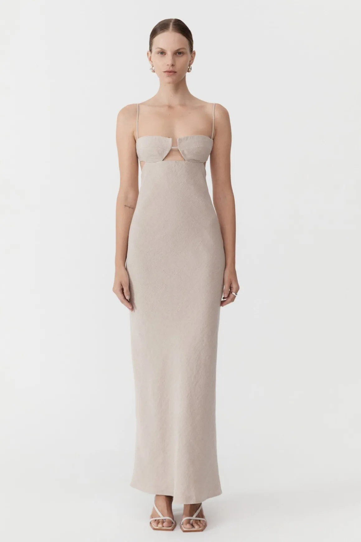 St. Agni Linen Resort Dress - Natural