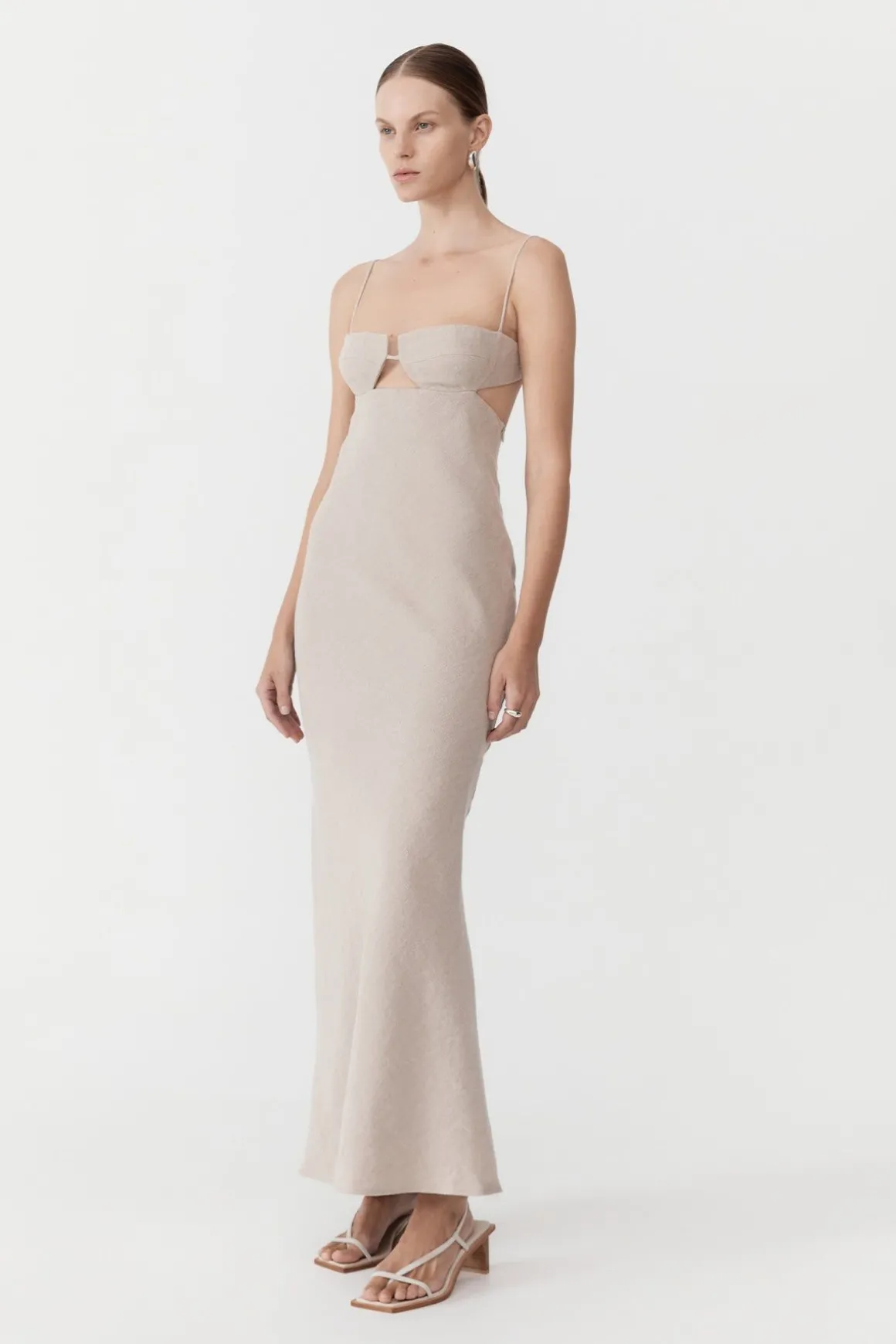 St. Agni Linen Resort Dress - Natural