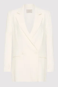 St. Agni Linen Split Sleeve Blazer - Ivory