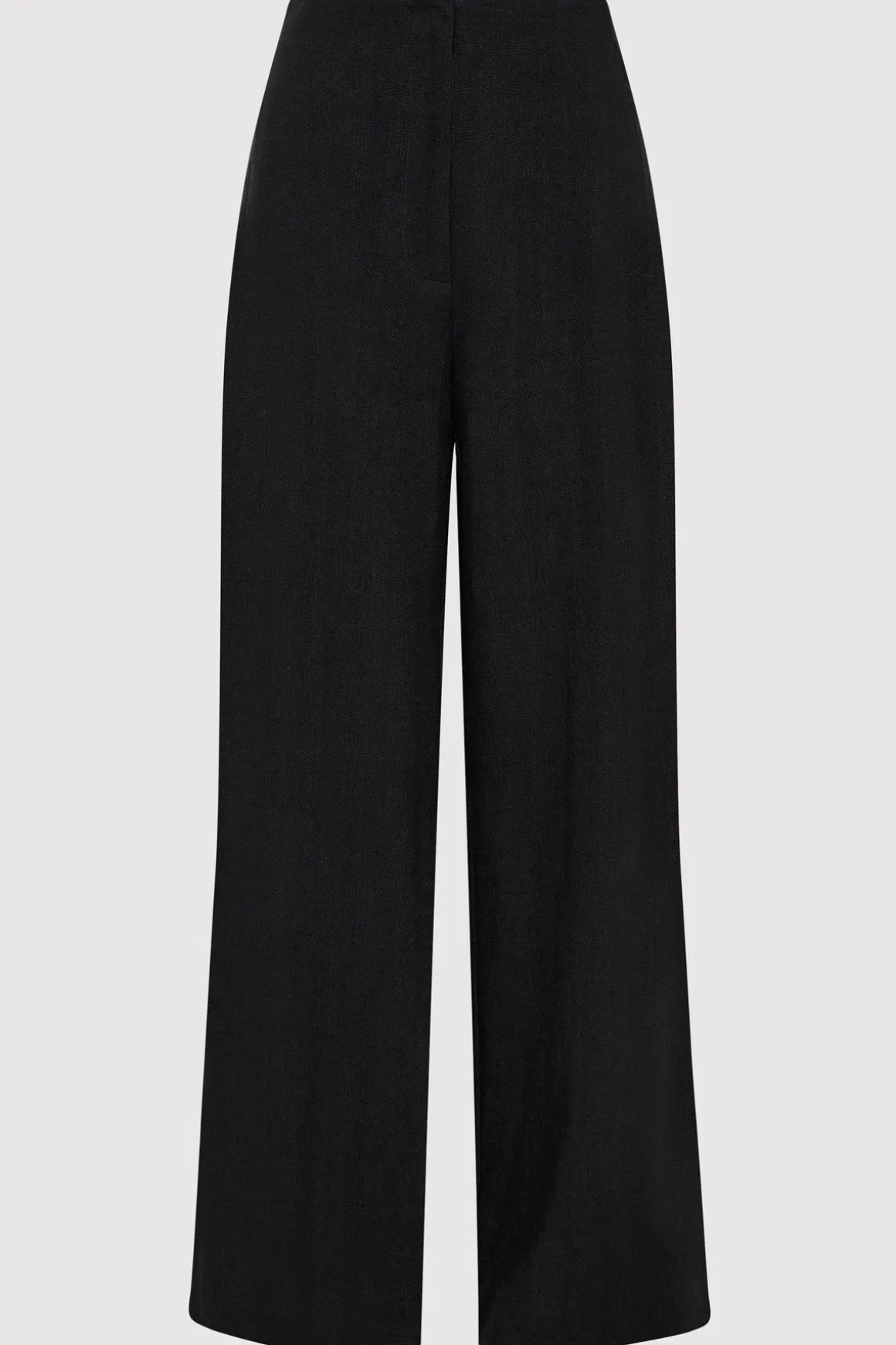 St. Agni Linen Wide Leg Pants - Black
