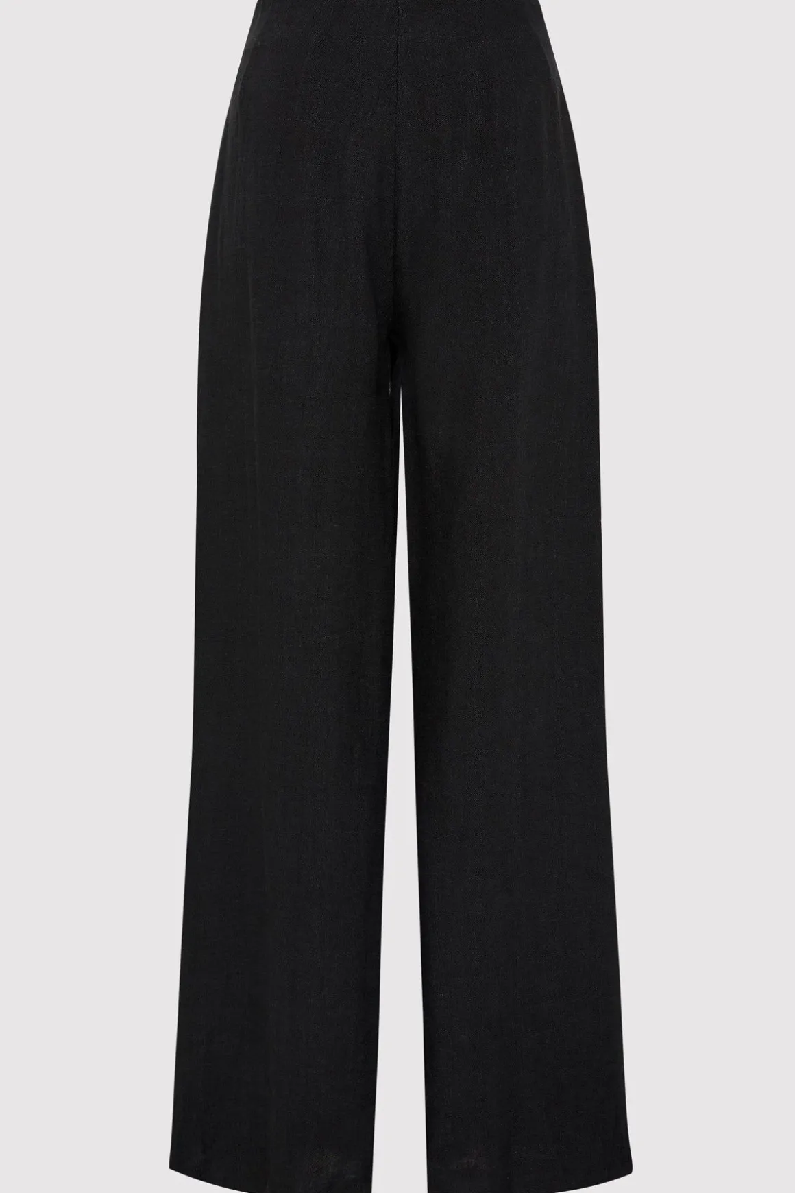 St. Agni Linen Wide Leg Pants - Black