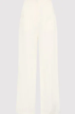 St. Agni Linen Wide Leg Pants - Ivory