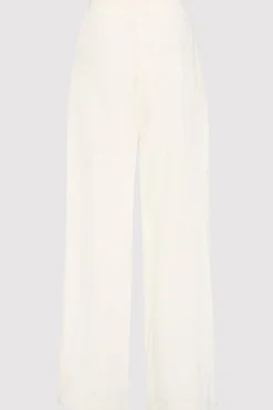 St. Agni Linen Wide Leg Pants - Ivory