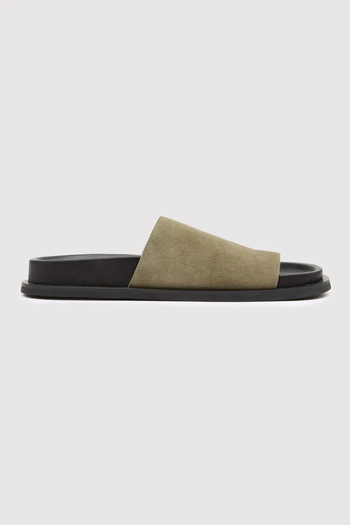 St. Agni Loe Suede Slide - Kelp