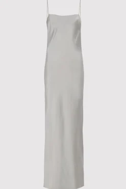 St. Agni Low Back Slip Dress - Silver