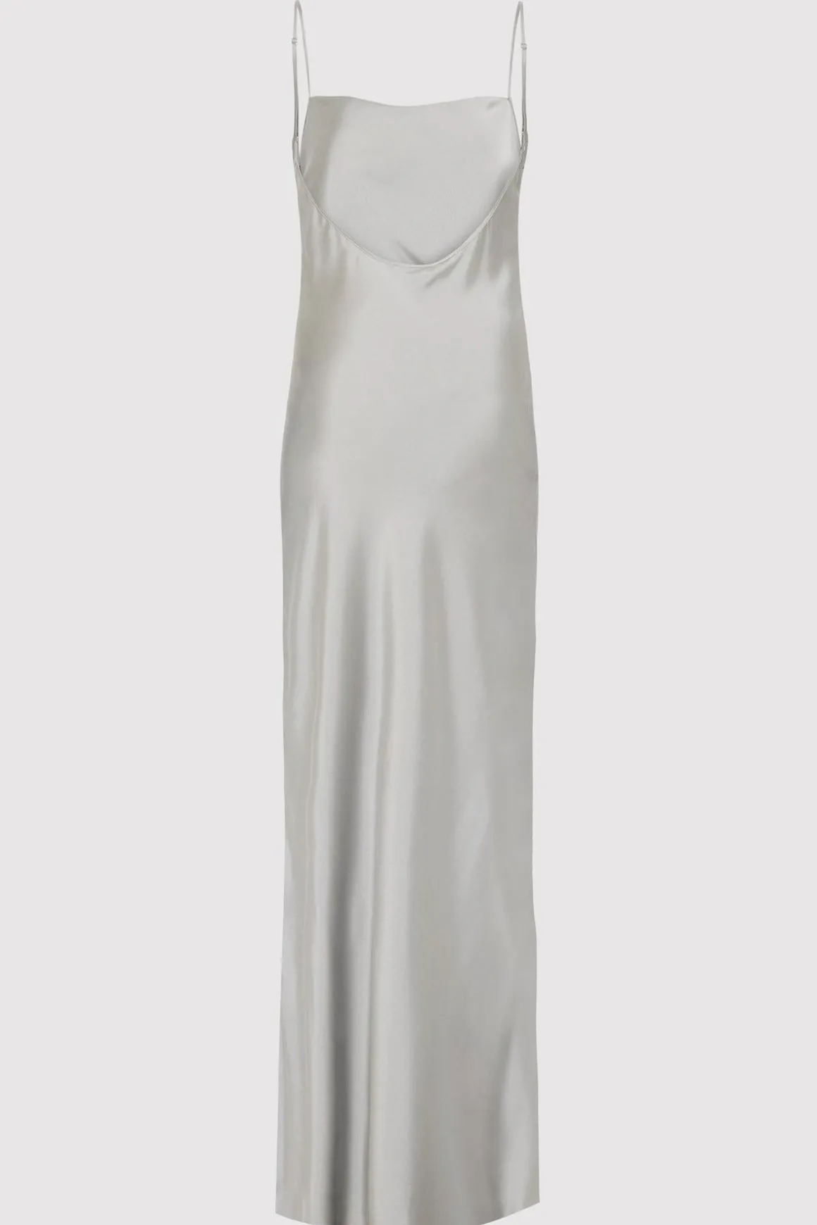 St. Agni Low Back Slip Dress - Silver