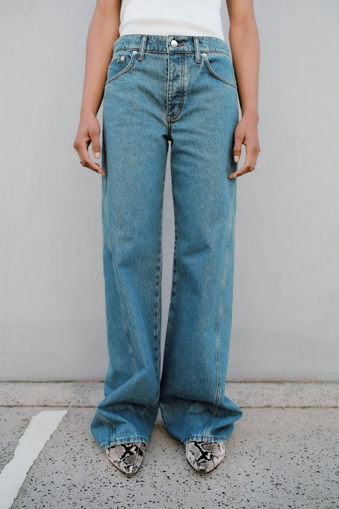 St. Agni Low Rise Jeans - Denim Blue
