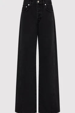 St. Agni Low Rise Jeans - Washed Black