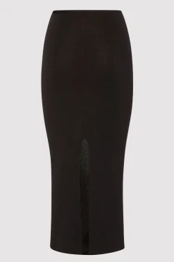 St. Agni Low Waist Knit Skirt - Black
