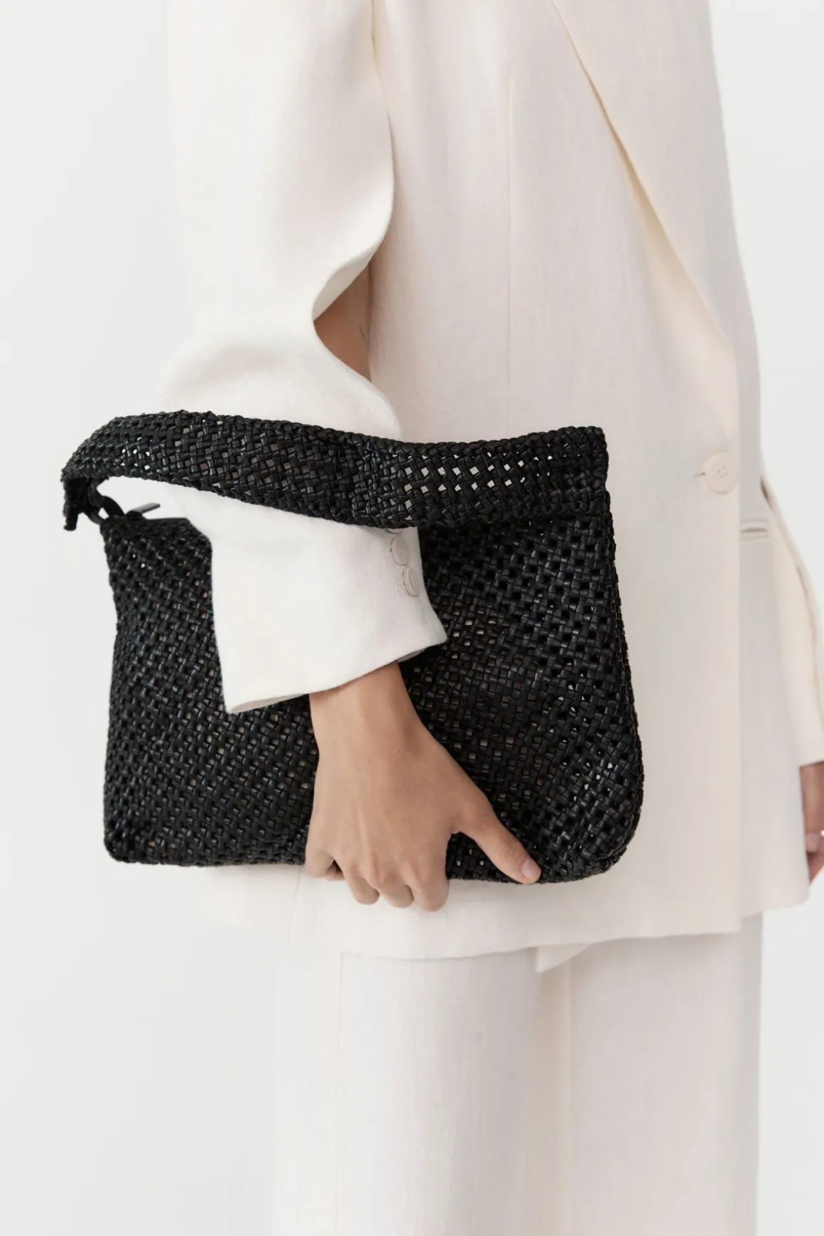 St. Agni Macrame Shoulder Bag - Black