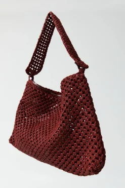 St. Agni Macrame Shoulder Bag - Rouge