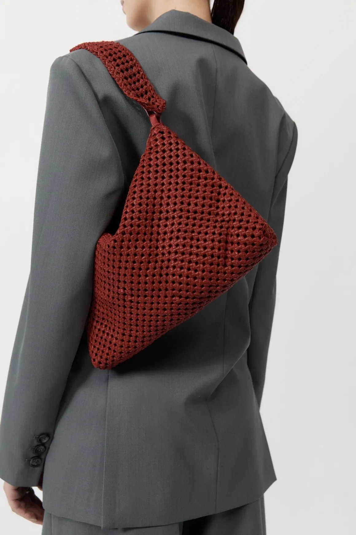 St. Agni Macrame Shoulder Bag - Rouge