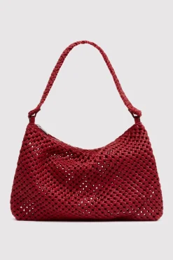 St. Agni Macrame Shoulder Bag - Rouge