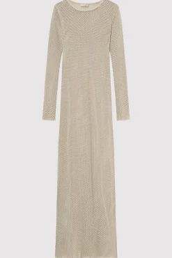 St. Agni Mesh Long Sleeve Dress - Aloe